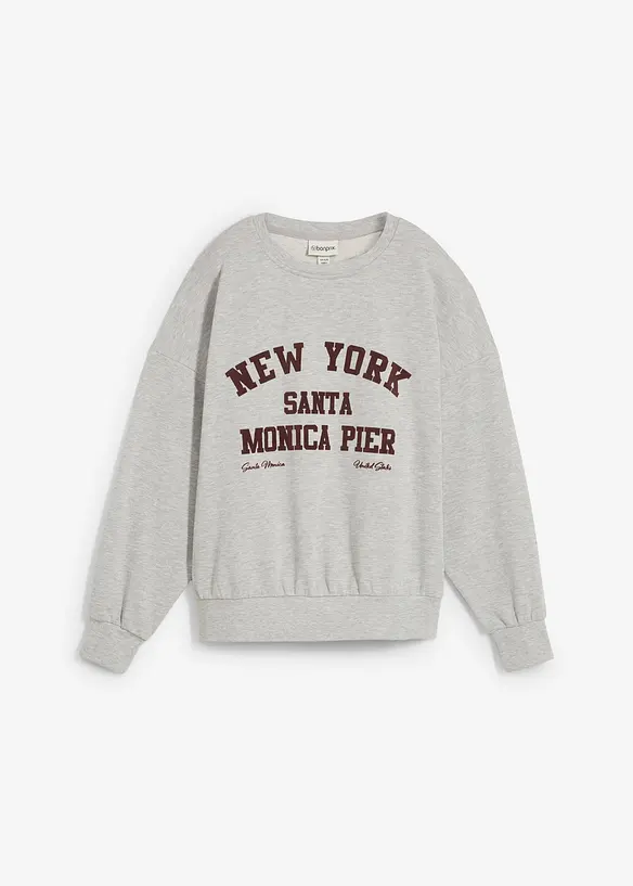 Oversize-Sweatshirt in grau von vorne - bonprix Oversize-Sweatshirt in grau von vorne - bonprix