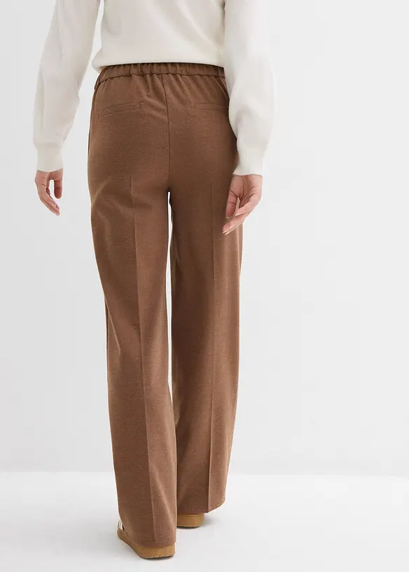Marlenehose in Wolloptik aus Viskose-Mix in braun von hinten - bonprix Marlenehose in Wolloptik aus Viskose-Mix in braun von hinten - bonprix