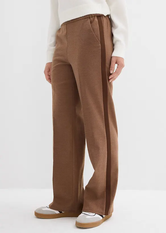 Marlenehose in Wolloptik aus Viskose-Mix in braun von vorne - bonprix Marlenehose in Wolloptik aus Viskose-Mix in braun von vorne - bonprix