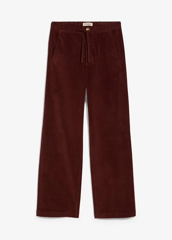 Cordhose aus Baumwoll-Mix in braun von vorne - bonprix