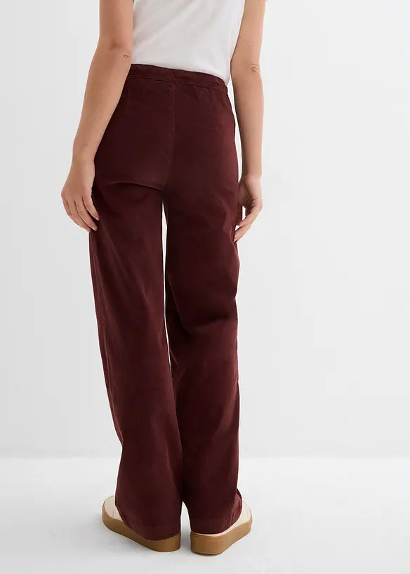 Cordhose aus Baumwoll-Mix in braun von hinten - bonprix