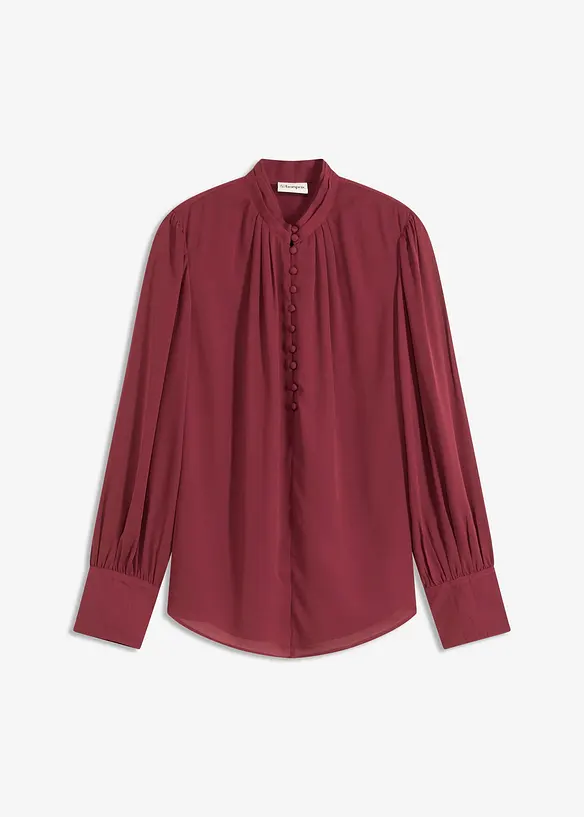Chiffon Tunikabluse in rot von vorne - bonprix Chiffon Tunikabluse in rot von vorne - bonprix