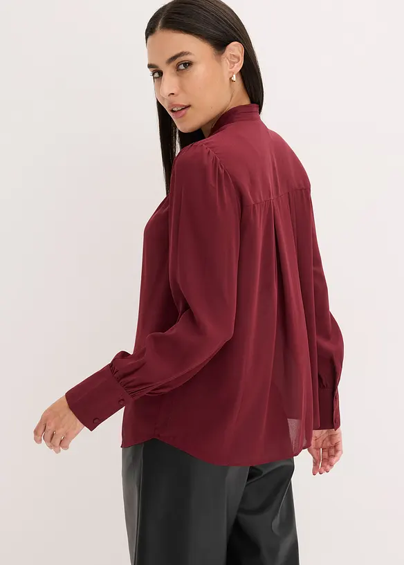 Chiffon Tunikabluse in rot von hinten (im Anschnitt) - bonprix Chiffon Tunikabluse in rot von hinten (im Anschnitt) - bonprix