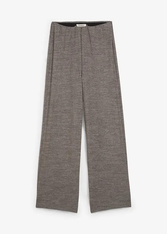 Palazzo-Hose in Strickoptik in grau von vorne - bonprix Palazzo-Hose in Strickoptik in grau von vorne - bonprix
