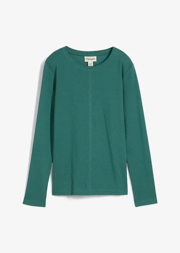 Langarmshirt in grün von vorne - bonprix