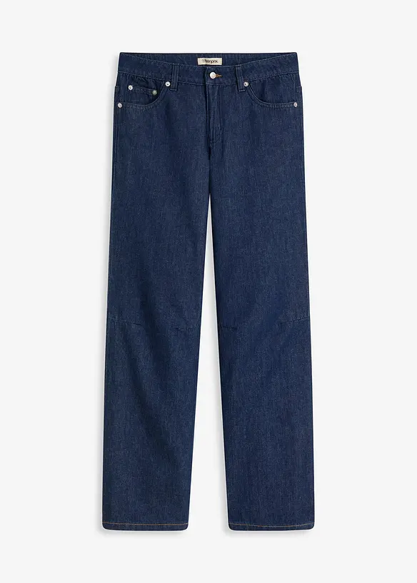 Straight-Jeans Mid Waist in blau von vorne - bonprix Straight-Jeans Mid Waist in blau von vorne - bonprix