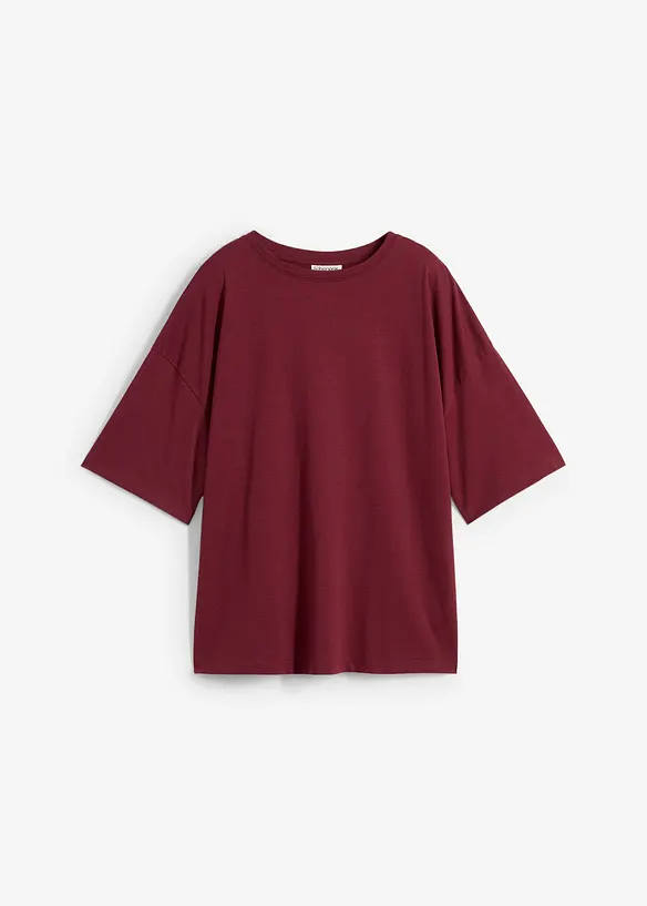 Lockeres T-Shirt aus Baumwoll-Mix in rot von vorne - bonprix