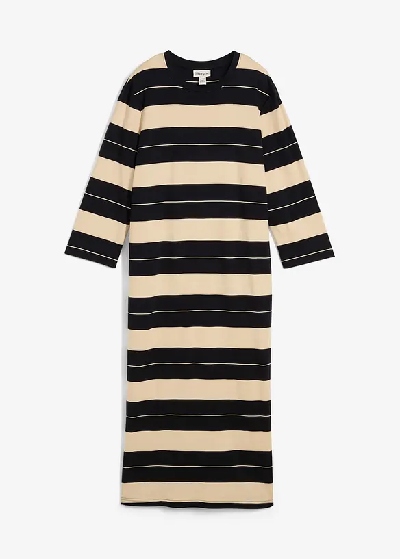 Shirtkleid aus reiner Baumwolle in schwarz von vorne - bonprix Shirtkleid aus reiner Baumwolle in schwarz von vorne - bonprix