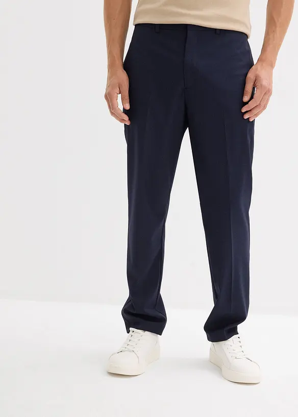 Baukasten Anzugshose, Relaxed Fit in blau von vorne - bonprix