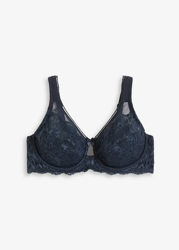 Minimizer-BH mit gepolsterten Trägern in blau von vorne - bonprix