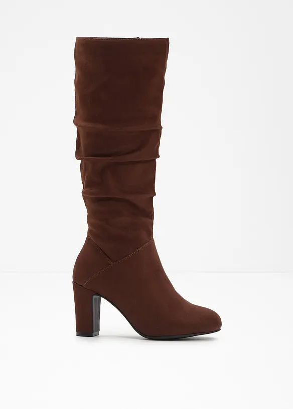 Stiefel mit Raffung in braun - bonprix Stiefel mit Raffung in braun - bonprix