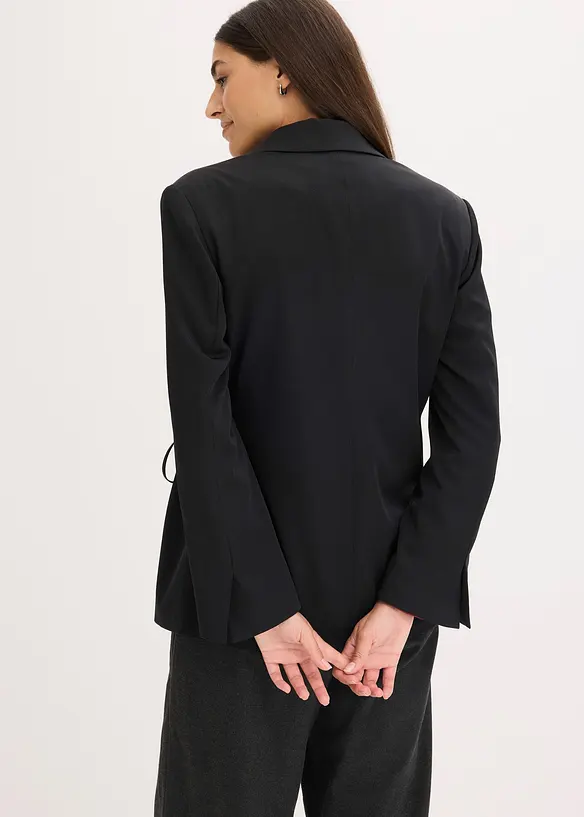 Oversize-Blazer in schwarz von hinten (im Anschnitt) - bonprix