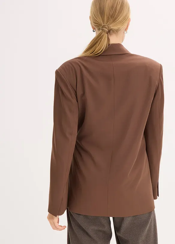 Oversize-Blazer in braun von hinten (im Anschnitt) - bonprix