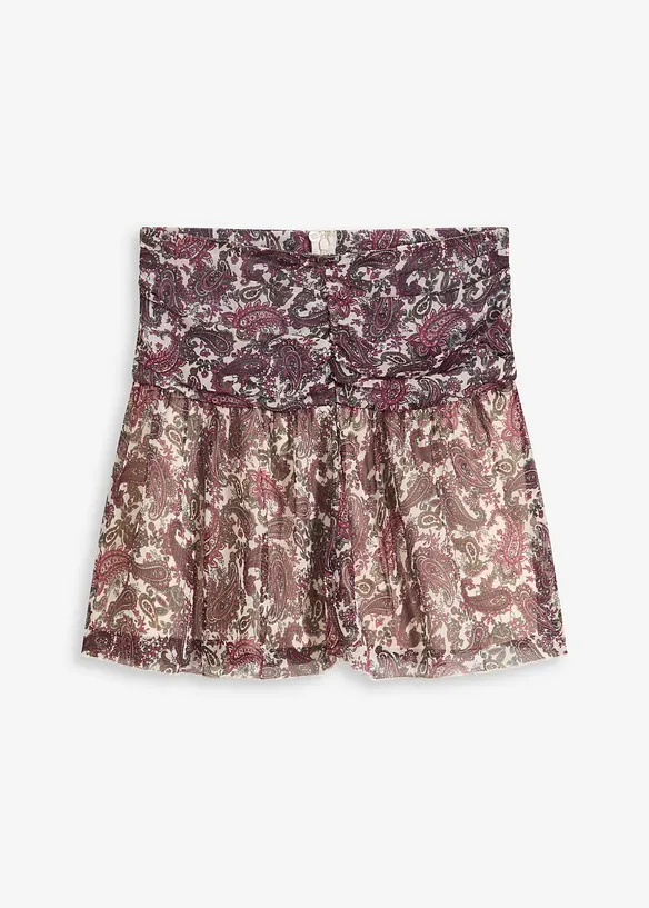 Minirock in beige von vorne - bonprix