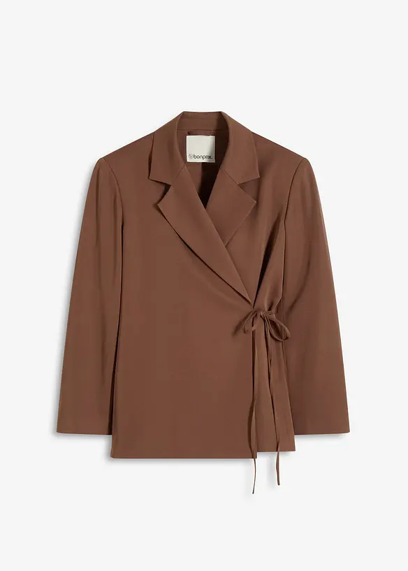 Oversize-Blazer in braun von vorne - bonprix