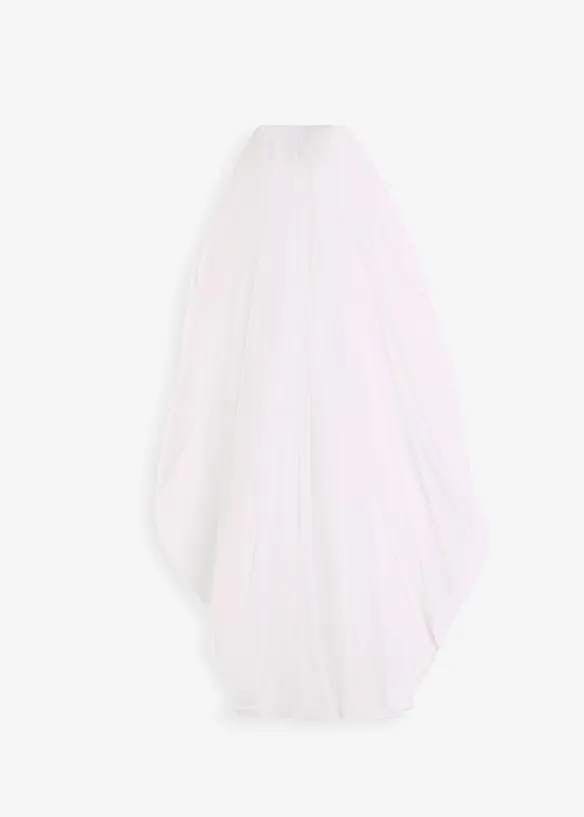 Brautschleier aus transparentem Material in weiß von vorne (im Anschnitt) - bonprix