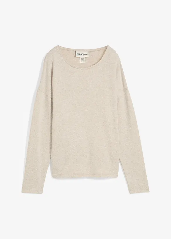 Pullover in beige von vorne - bonprix