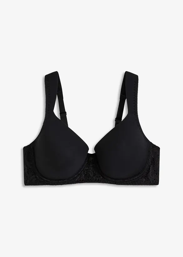 Schalen-BH aus softem Modal in schwarz von vorne - bonprix
