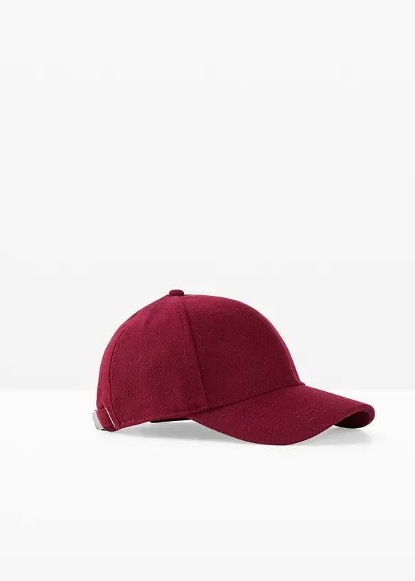 Cap mit Metallverschluss in rot von vorne - bonprix