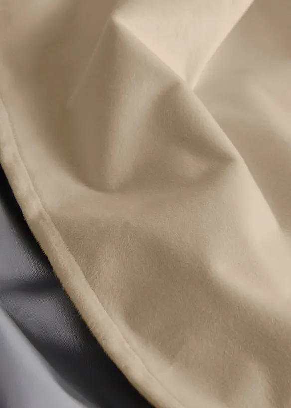 Thermo-Verdunkelungsvorhang mit samtiger Oberfläche (1er Pack) in beige (Detailaufnahme) - bonprix