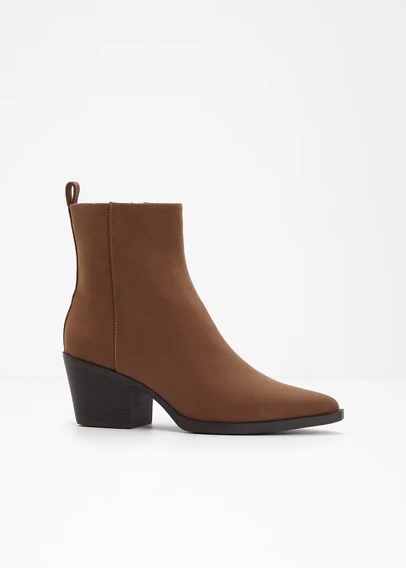 Cowboy-Boots mit Blockabsatz in braun - bonprix