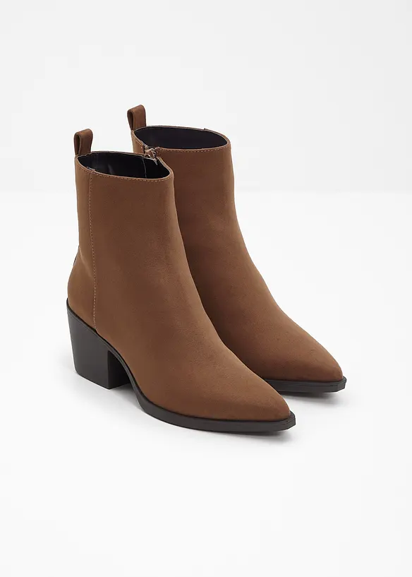 Cowboy-Boots mit Blockabsatz in braun - bonprix