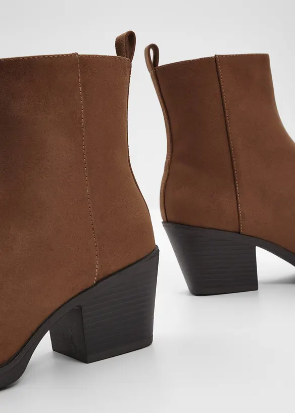 Cowboy-Boots mit Blockabsatz in braun - bonprix