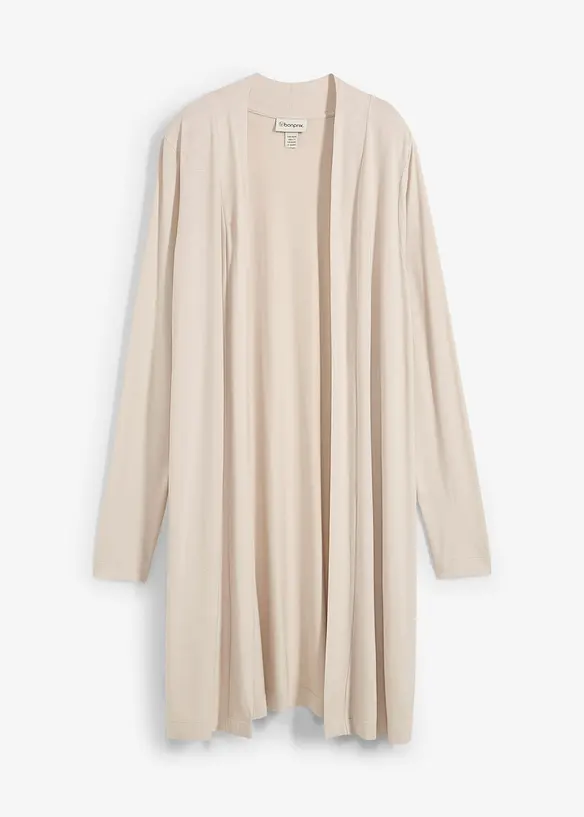 Shirtjacke aus softem Viskose-Mix in grau von vorne - bonprix