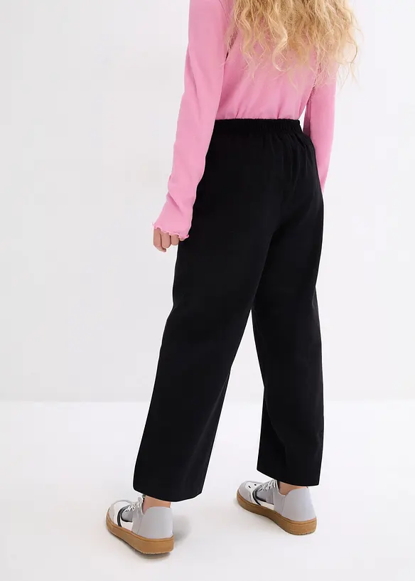 Culotte aus Bio-Baumwolle mit elastischem Bund in schwarz von hinten - bonprix