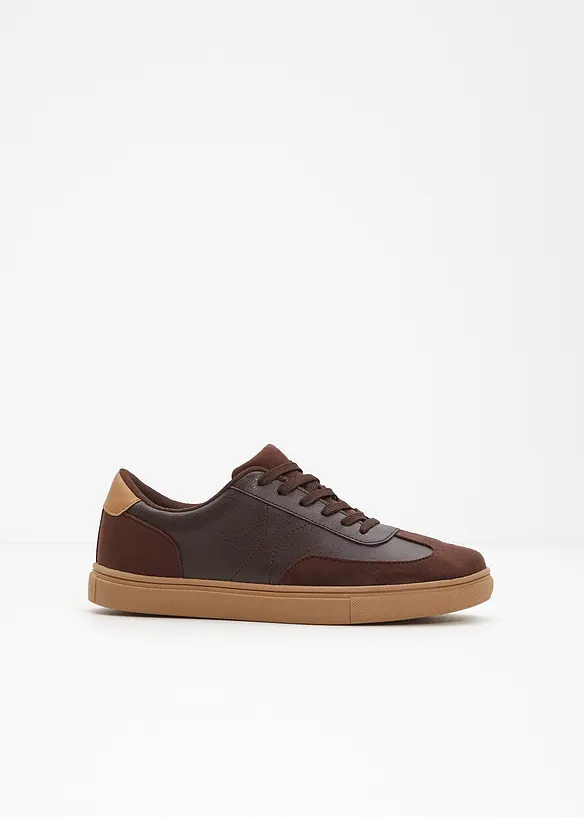 Sneaker im Retrolook in braun - bonprix