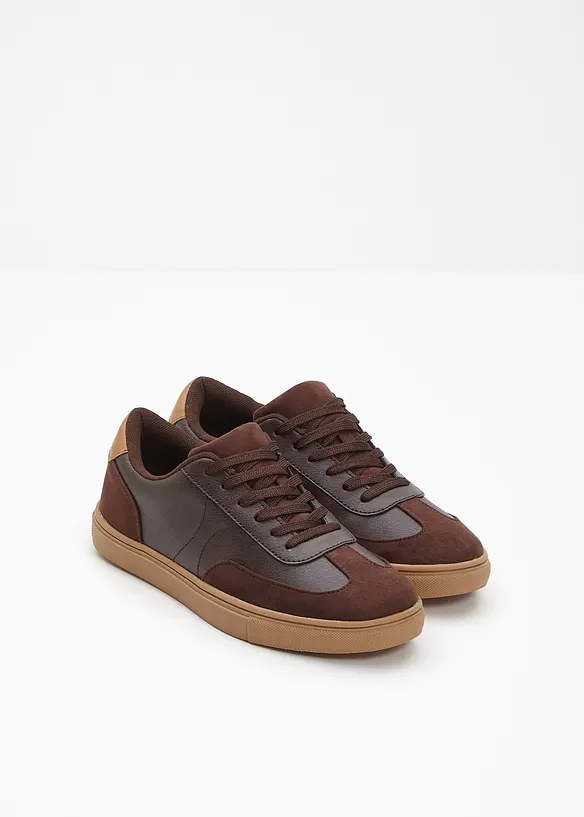 Sneaker im Retrolook in braun - bonprix