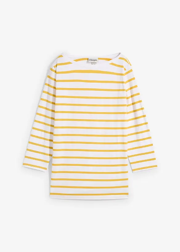 Langarmshirt mit reiner Bio-Baumwolle in weiß von vorne - bonprix Langarmshirt mit reiner Bio-Baumwolle in weiß von vorne - bonprix