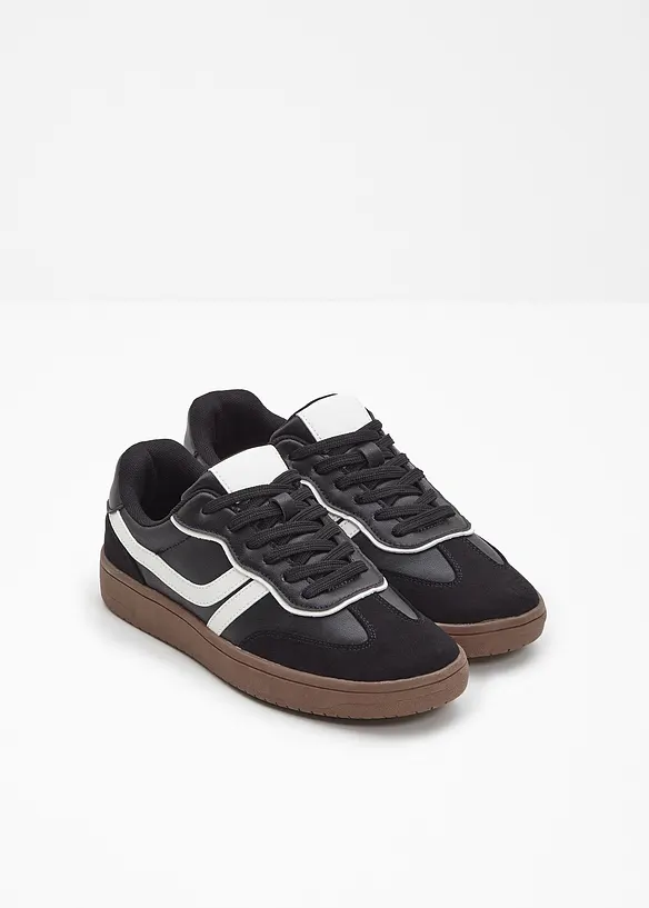 Sneaker im Retrolook in schwarz - bonprix