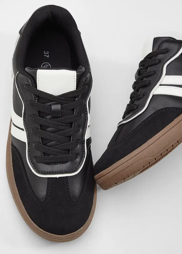 Sneaker im Retrolook in schwarz - bonprix