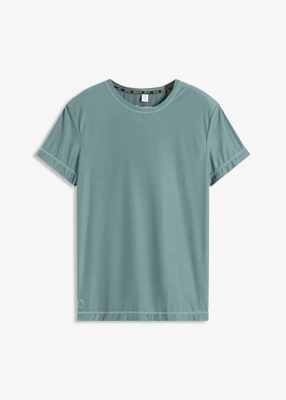 Ultrasoftes Sport-Shirt, schnelltrocknend in grün von vorne - bonprix