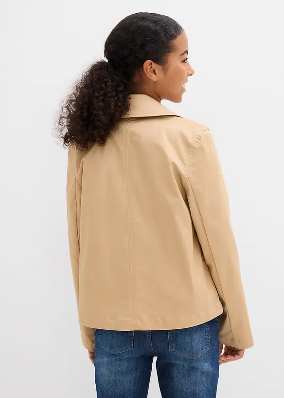 Trenchjacke in beige von hinten (im Anschnitt) - bonprix