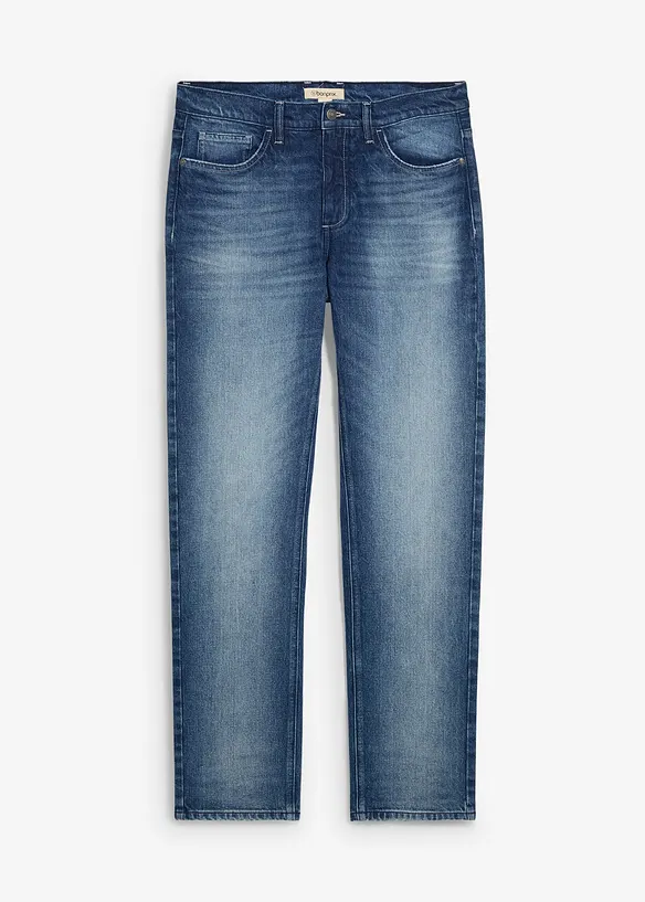Regular-Fit-Jeans, Straight in blau von vorne - bonprix