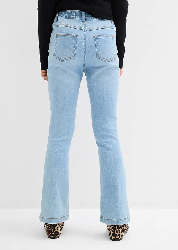 Schlupfjeans Mid Waist (2er Pack) in blau von hinten - bonprix