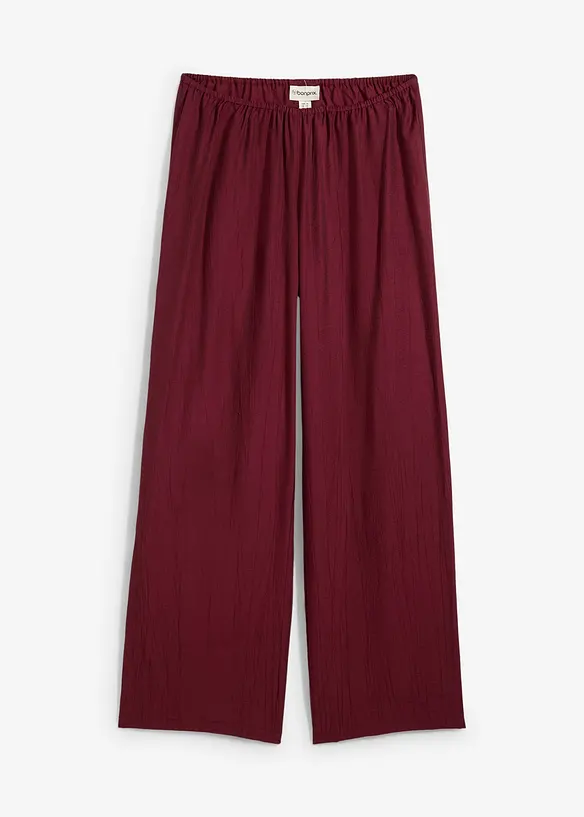 Schlupfhose aus strukturiertem Viskose-Mix in rot von vorne - bonprix