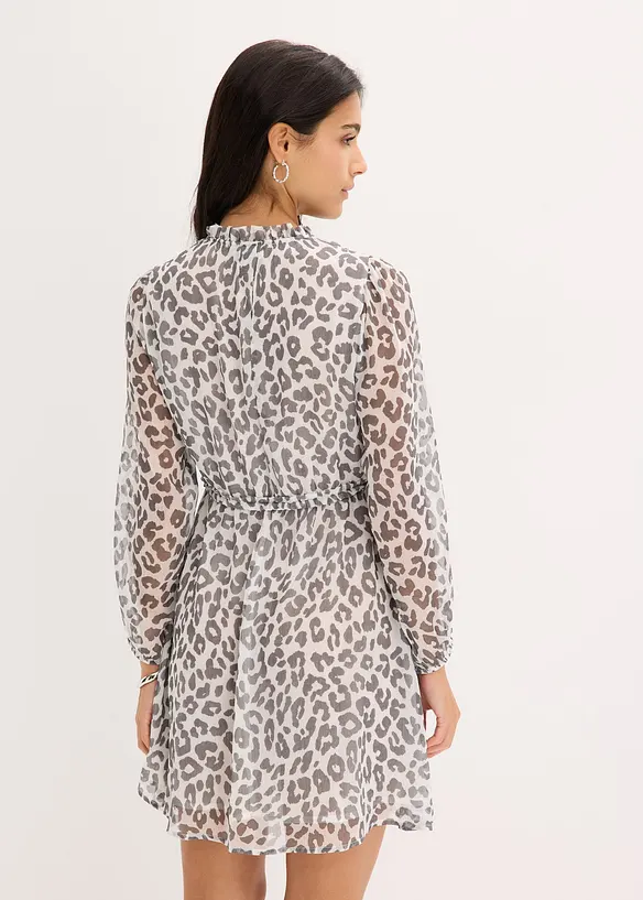 Chiffonkleid in weiß von hinten (Totalaufnahme) - bonprix Chiffonkleid in weiß von hinten (Totalaufnahme) - bonprix