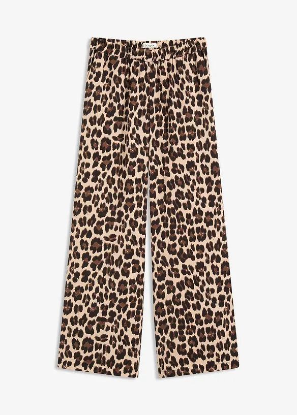 Palazzo-Hose aus fließendem Satin in braun von vorne - bonprix Palazzo-Hose aus fließendem Satin in braun von vorne - bonprix