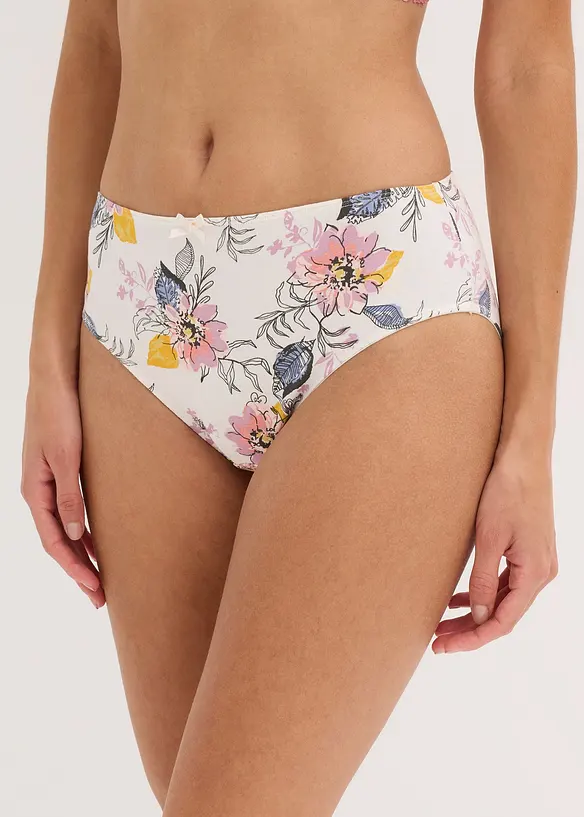 Maxislip mit Bio-Baumwolle (4er Pack) in rosa von vorne - bonprix