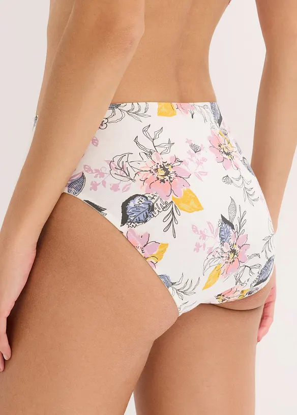 Maxislip mit Bio-Baumwolle (4er Pack) in rosa von hinten - bonprix