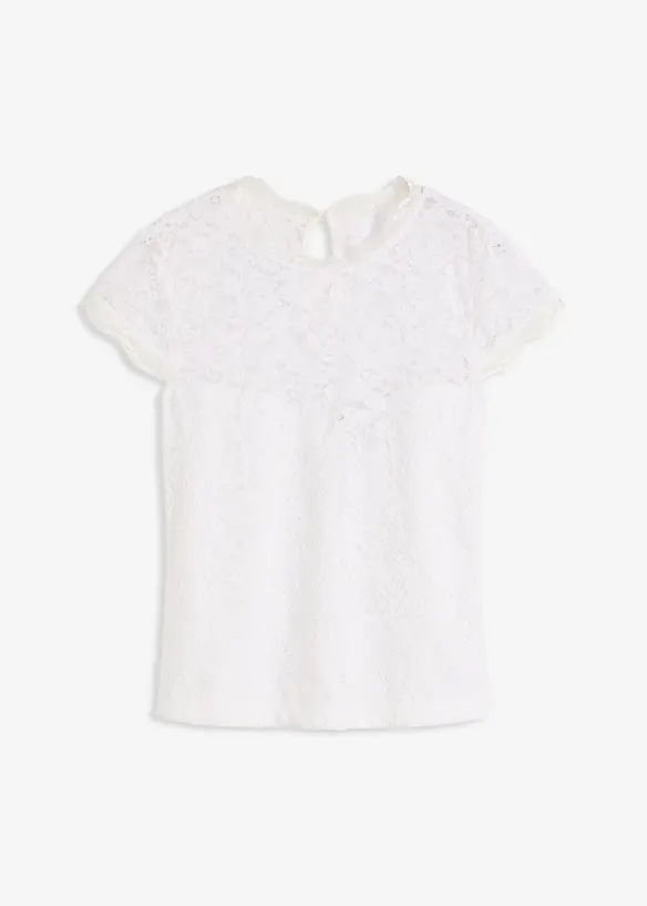 Dirndlbluse in weiß von vorne - bonprix