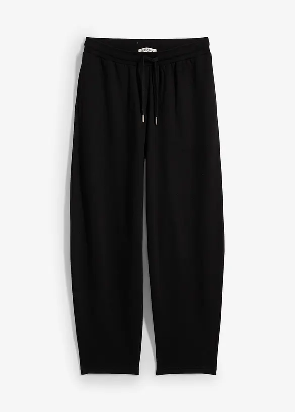 Barrel-Sweathose aus reiner Bio-Baumwolle in schwarz von vorne - bonprix Barrel-Sweathose aus reiner Bio-Baumwolle in schwarz von vorne - bonprix