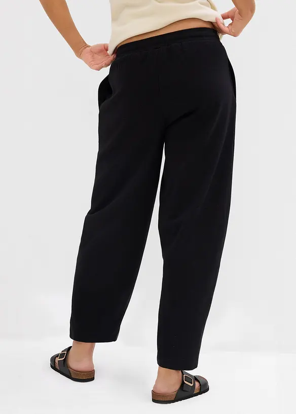 Barrel-Sweathose aus reiner Bio-Baumwolle in schwarz von hinten - bonprix Barrel-Sweathose aus reiner Bio-Baumwolle in schwarz von hinten - bonprix