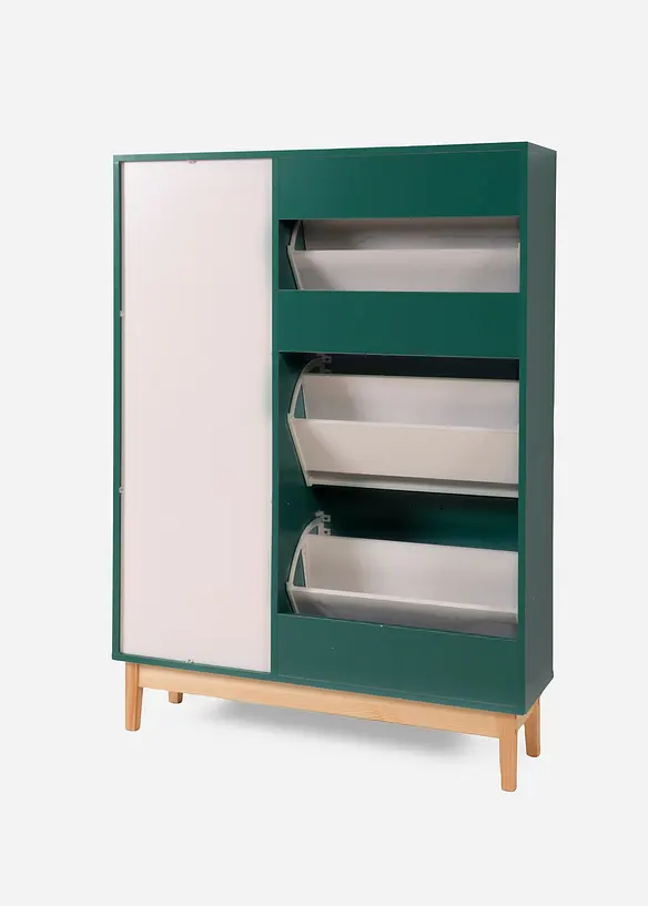 Schuhschrank in petrol von hinten - bonprix