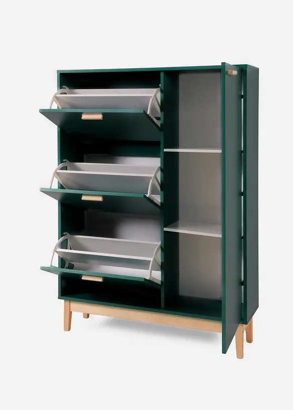 Schuhschrank in petrol geöffnet - bonprix
