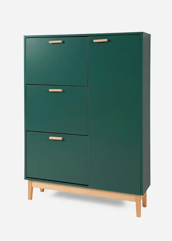 Schuhschrank in petrol von vorne - bonprix