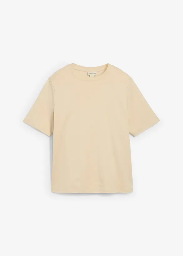 T-Shirt aus reiner schwerer Bio-Baumwolle in beige von vorne - bonprix T-Shirt aus reiner schwerer Bio-Baumwolle in beige von vorne - bonprix